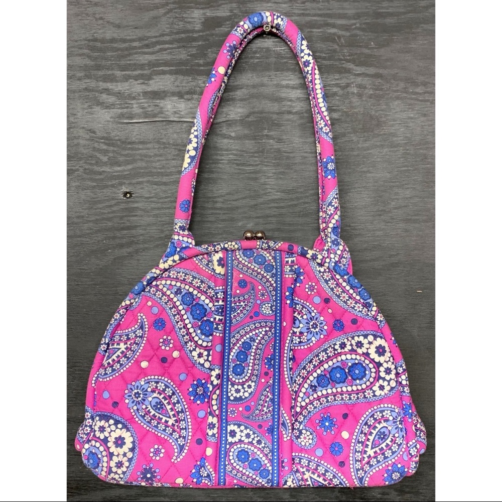 Vera Bradley Boysenberry Eloise Kisslock Satchel Bag